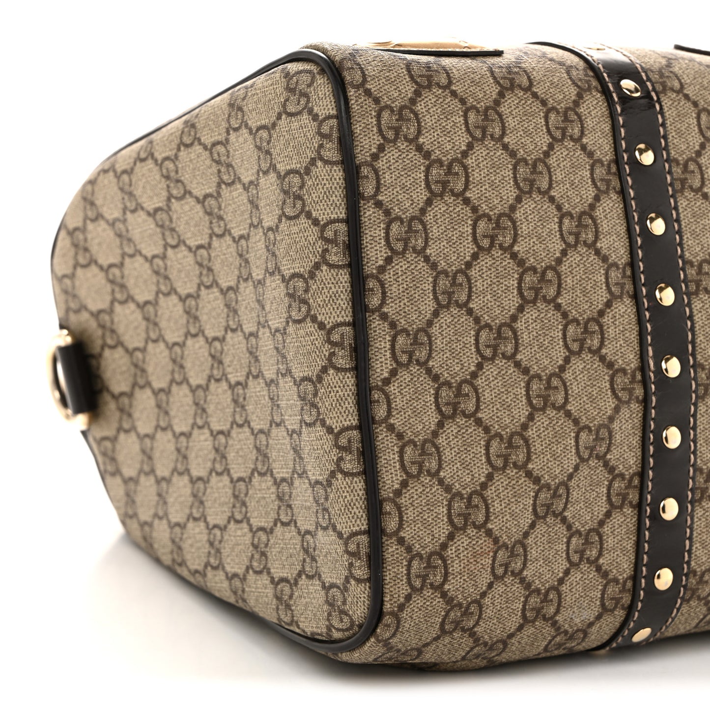 Monogram Guccissima Hearts Studded Medium Joy Boston Dark Brown