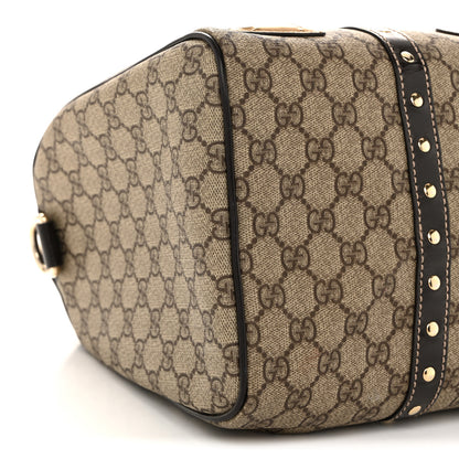 Gucci Monogram Guccissima Hearts Studded Medium Joy Boston Dark Brown 9 of 13