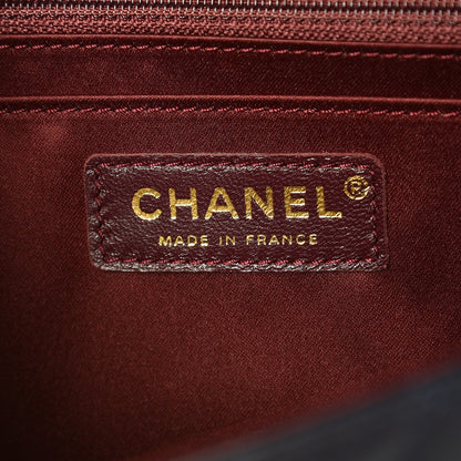 Chanel Lambskin Quilted Large Golden Class Flap Navy 7 of 8
