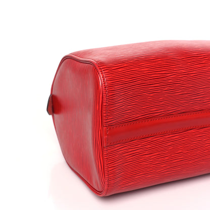 Louis Vuitton Epi Speedy 25 Castillan Red 8 of 11