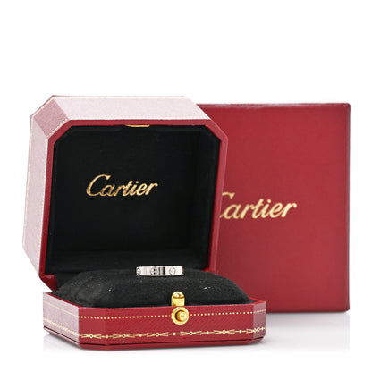 Cartier 18K White Gold 3.5mm LOVE Wedding Band Ring 52 6 5 of 5