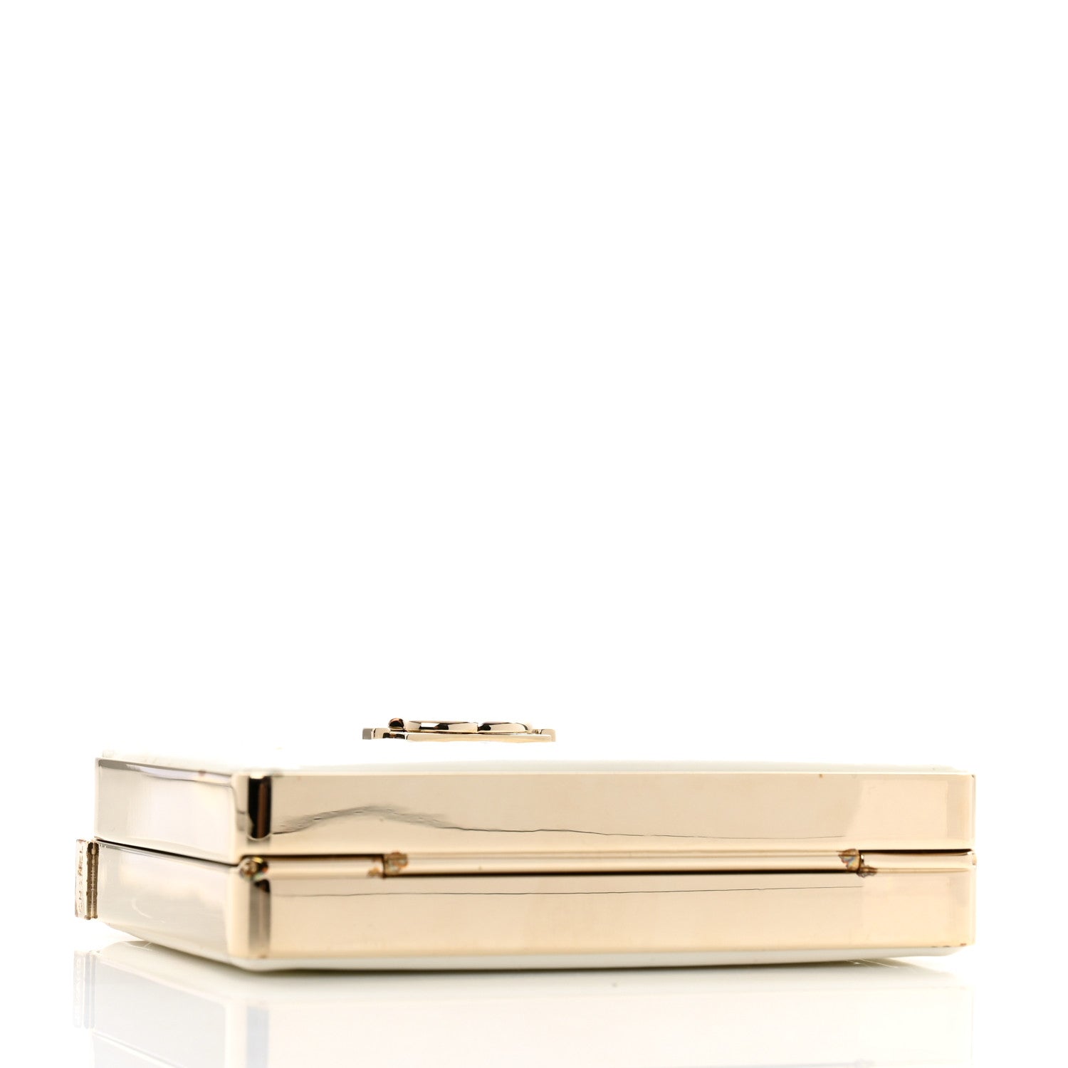Chanel Patent Calfskin Boy Minaudiere White 4 of 15