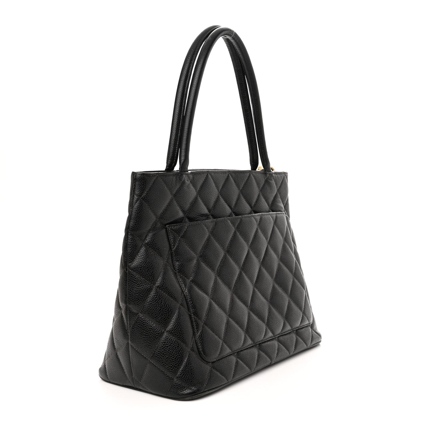 Caviar Quilted Medallion Tote Black