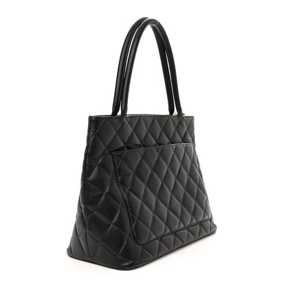 Chanel Caviar Quilted Medallion Tote Black 3 of 12