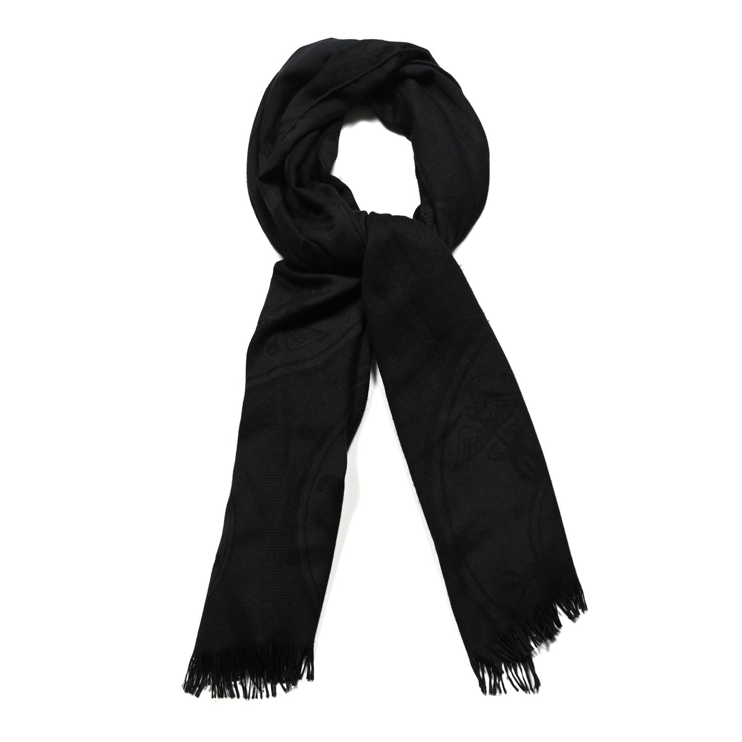 Cashmere Silk New Libris Confettis D'Ex Libris Stole Black
