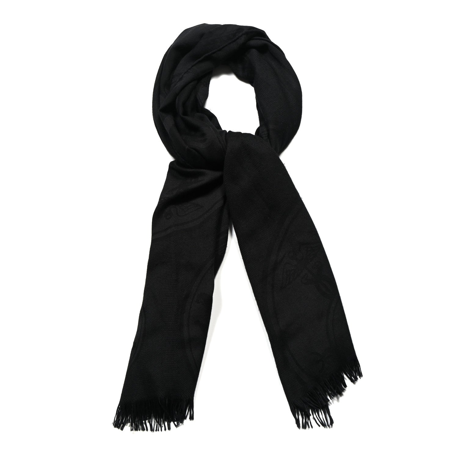 Hermes Cashmere Silk New Libris Confettis D'Ex Libris Stole Black 1 of 3
