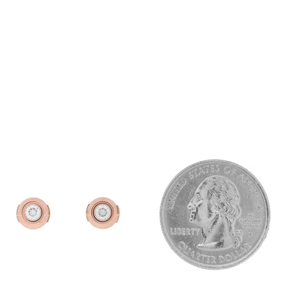 Cartier 18K Pink Gold Diamond MM D'Amour Earrings 2 of 5
