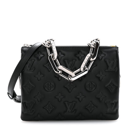 Louis Vuitton Lambskin Embossed Monogram Coussin BB Black 1 of 10