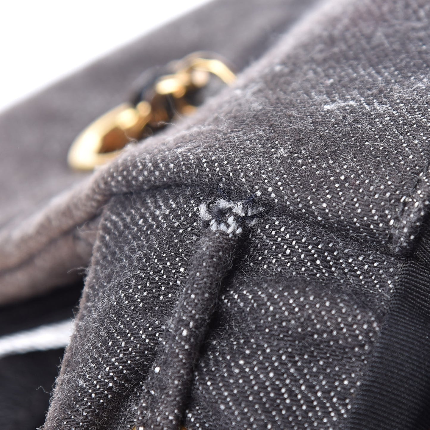 Washed Denim Quilted Large Urban Spirit Backpack Black
