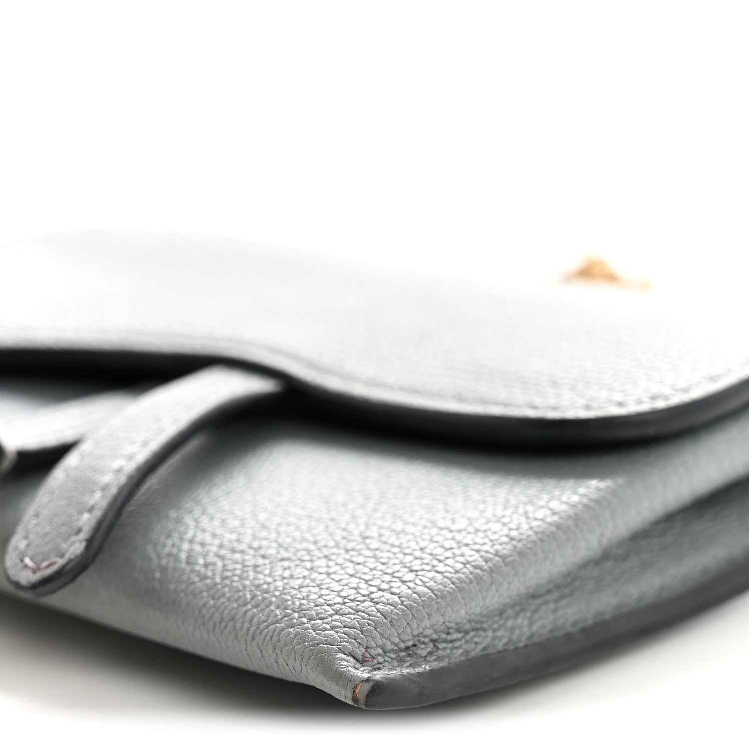 Christian Dior Goatskin Nano Saddle Chain Pouch Blue 10 of 10