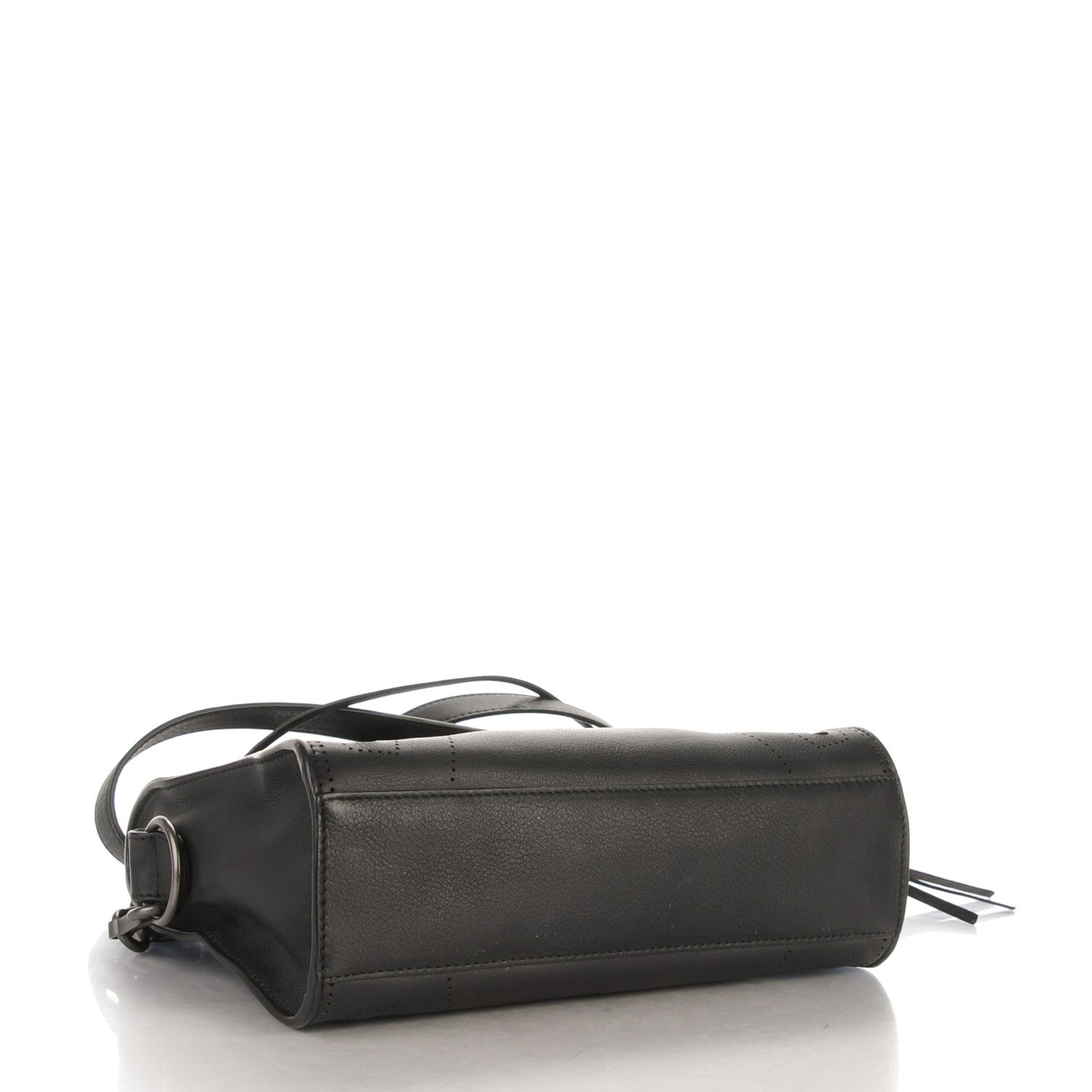 Balenciaga Veau Soyeux Perforated Blackout Hardware Mini City Black 4 of 7