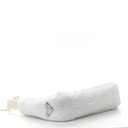 Prada Terry Cloth Mini Re-Edition 2000 Bag White Black 4 of 9