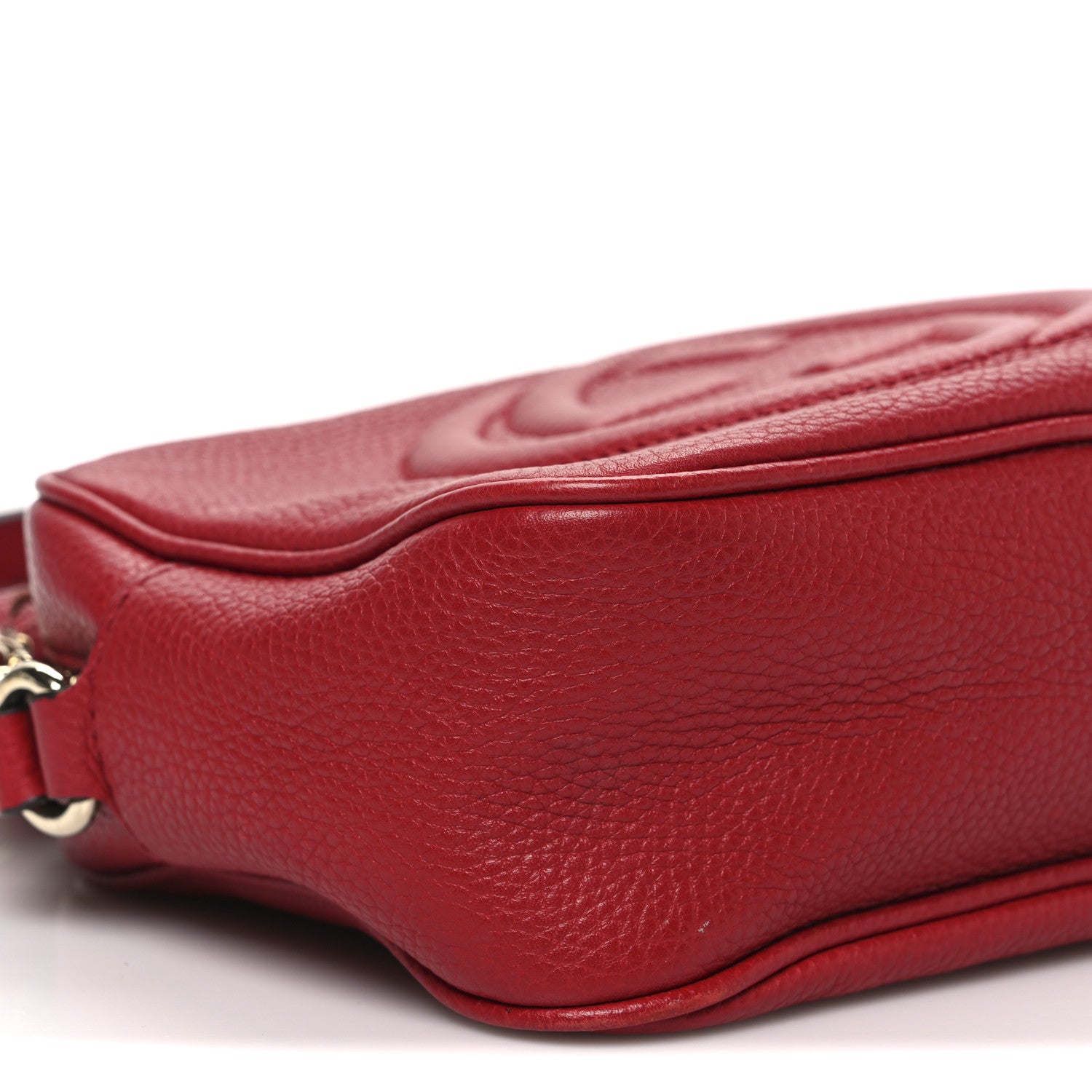 Gucci Pebbled Calfskin Small Soho Disco Bag Vibrant Red 8 of 11