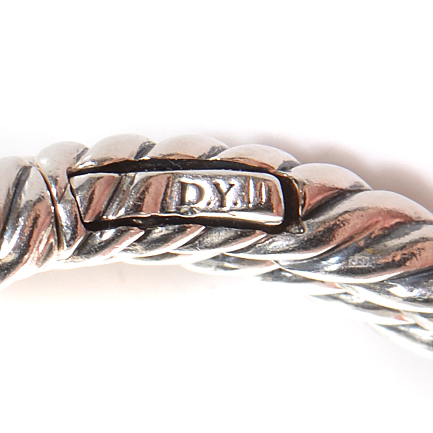 Sterling Silver Diamond Pave 10mm Single Loop Labyrinth Bracelet