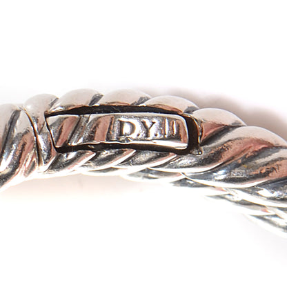 David Yurman Sterling Silver Diamond Pave 10mm Single Loop Labyrinth Bracelet 5 of 6