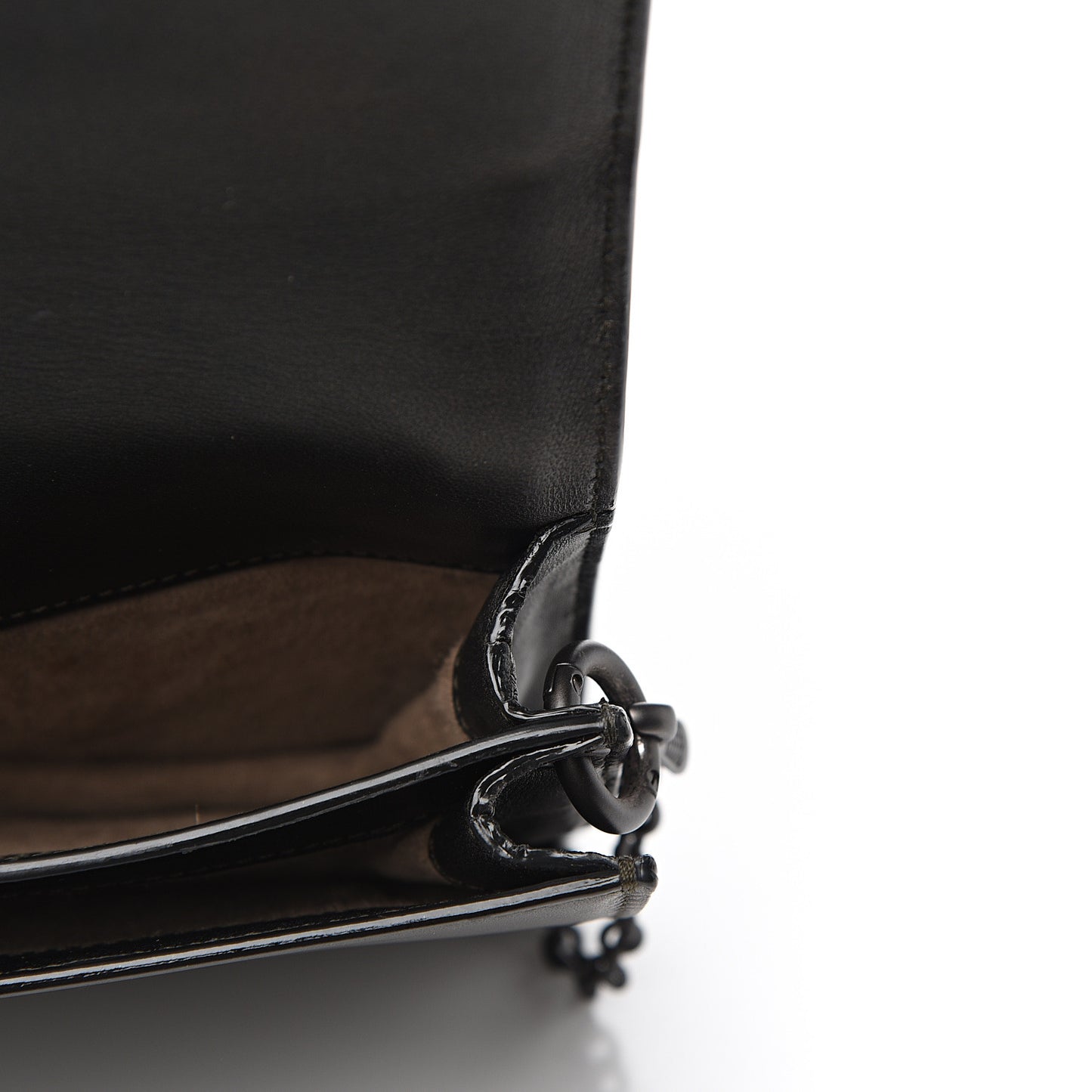 Nappa Intrecciato Chain Bag Black