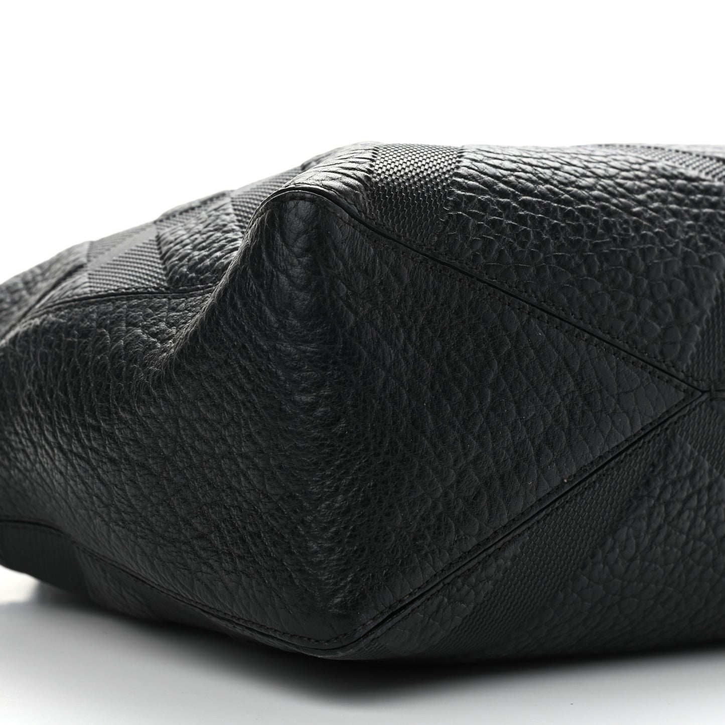 Heritage Grain Check Embossed Medium Dewsbury Tote Black
