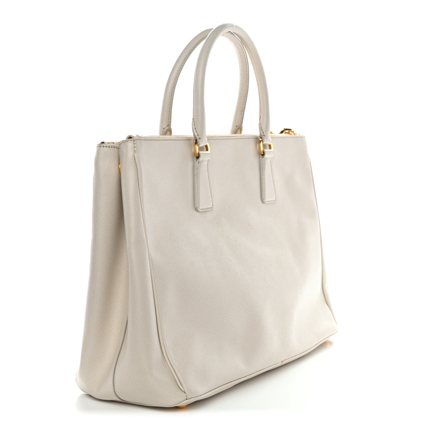 Saffiano Lux Large Galleria Double Zip Talco