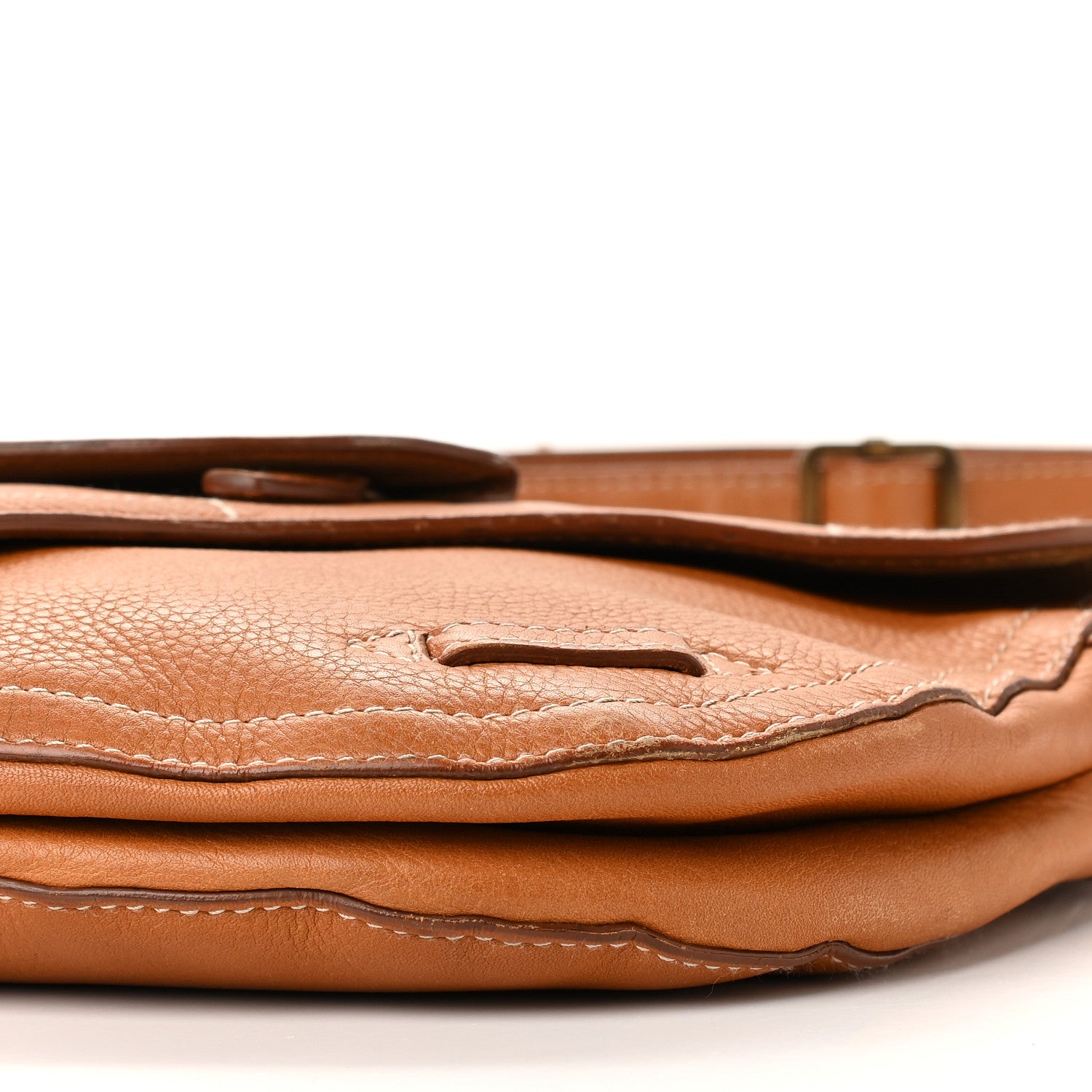 Christian Dior Grained Calfskin Saddle Pouch Brown 9 of 11