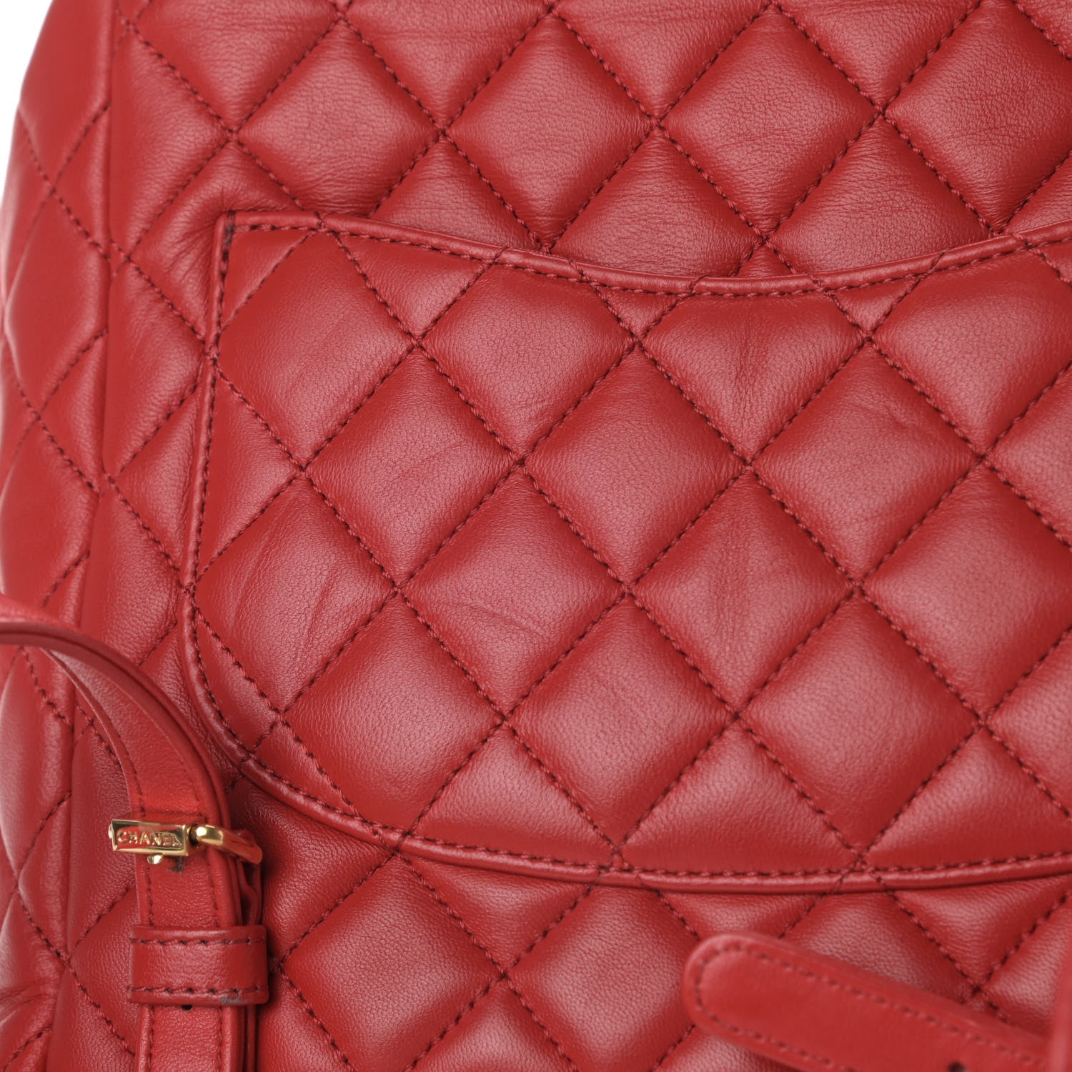 Chanel Lambskin Quilted Small Urban Spirit Backpack Red 5 of 5