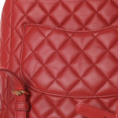 Chanel Lambskin Quilted Small Urban Spirit Backpack Red 5 of 5