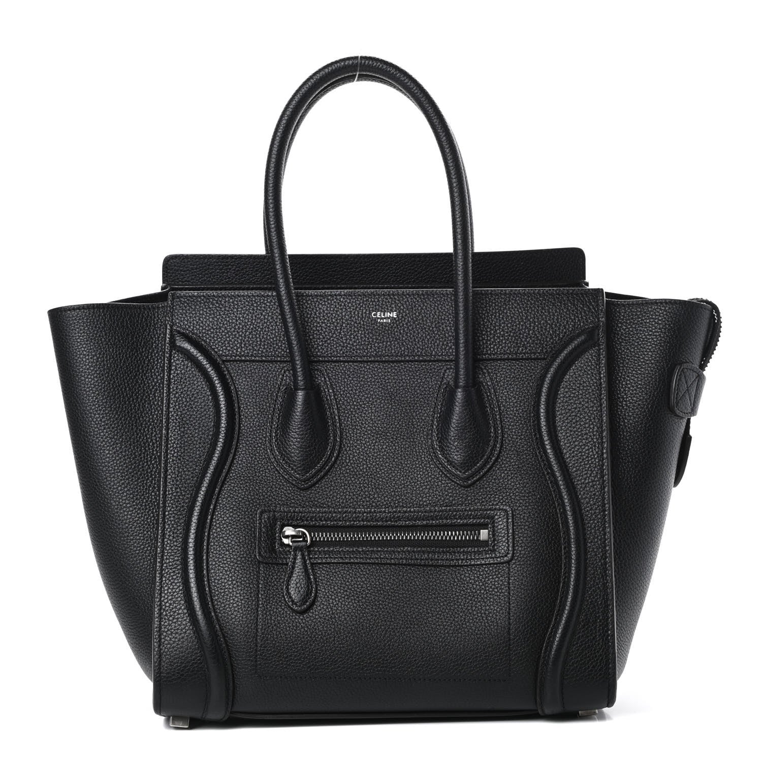 Celine Drummed Calfskin Micro Luggage Black 1 of 15