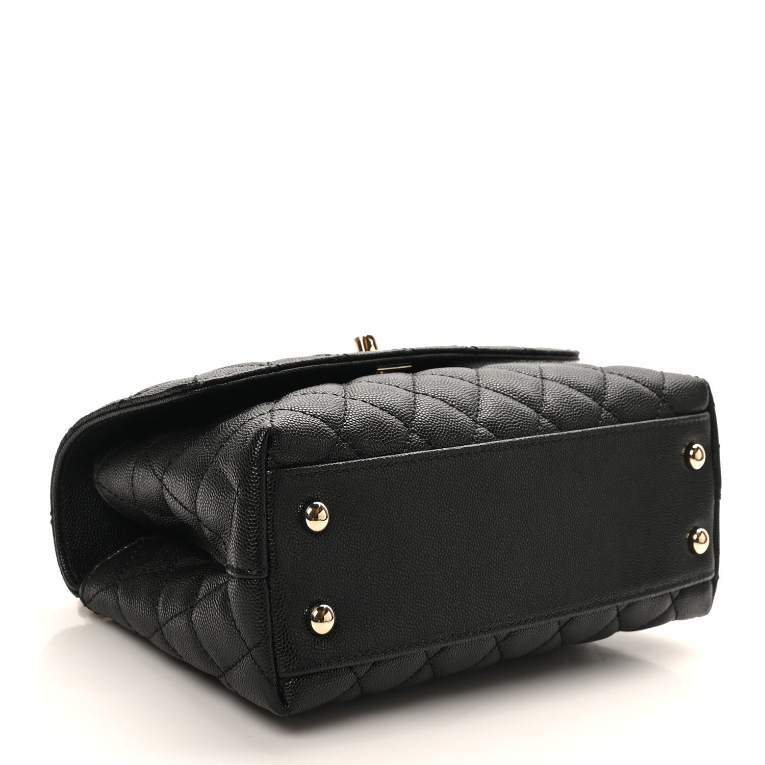 Chanel Caviar Quilted Mini Coco Handle Flap Black Black 4 of 10