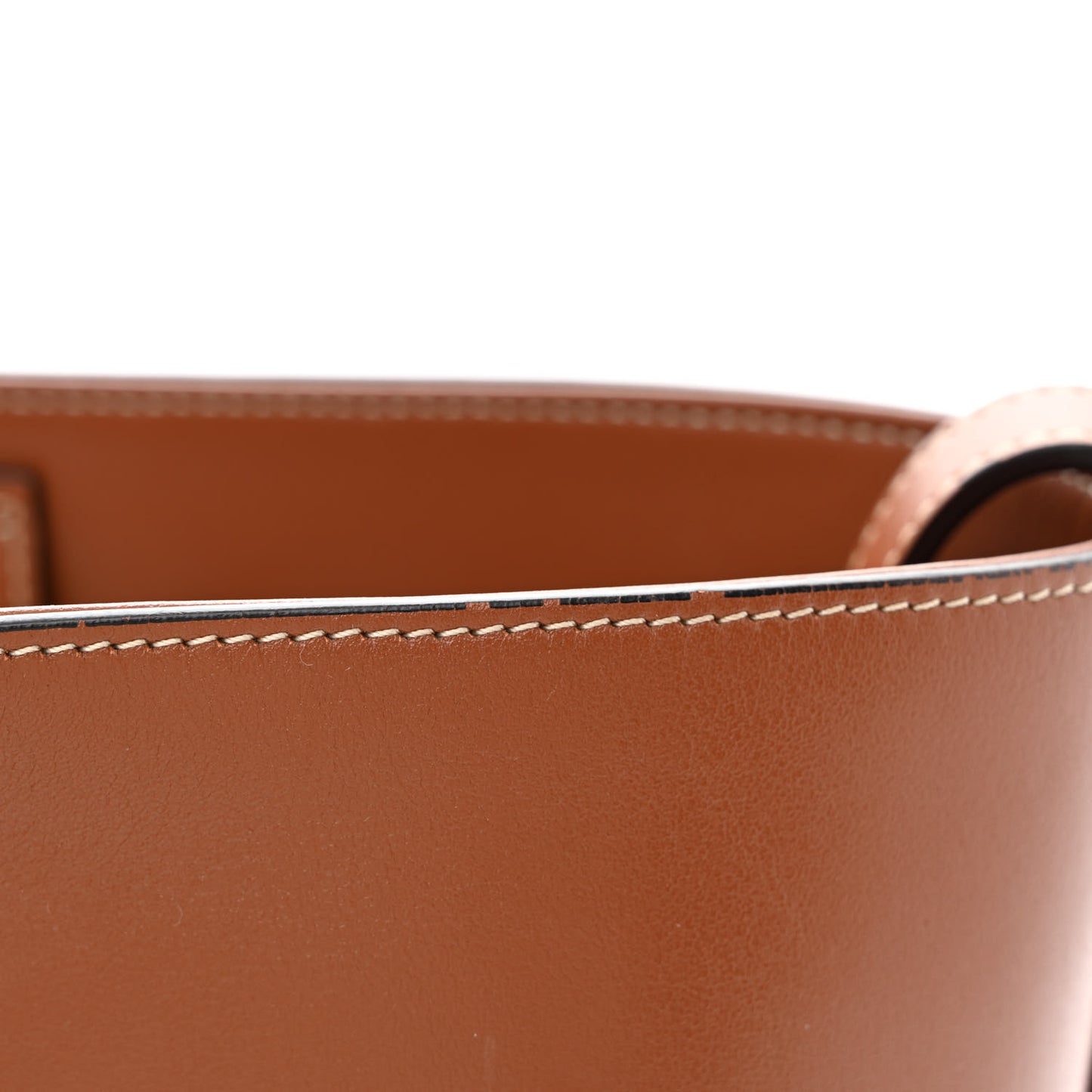 Smooth Calfskin Small Cuir Triomphe Bucket Bag Tan