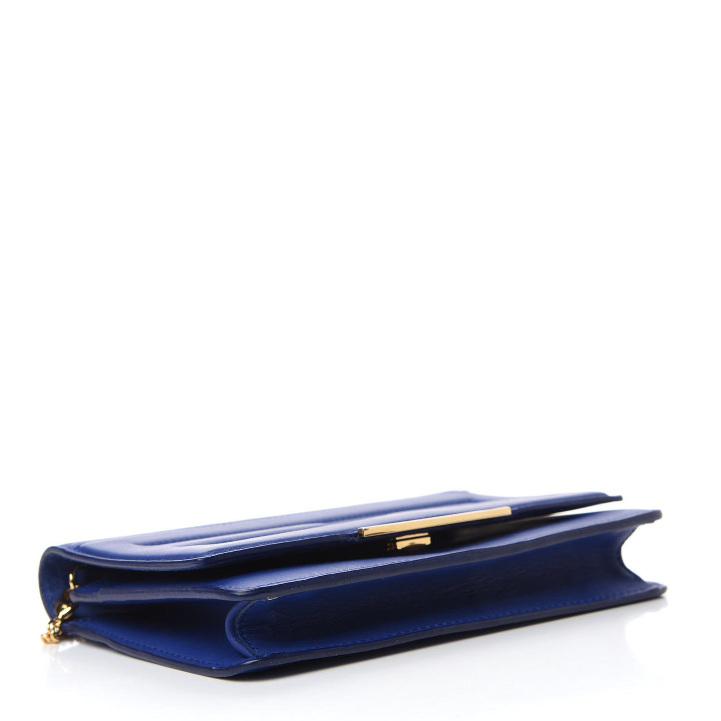 Vitello Flamingo Tube Wallet on Chain Blue Neon