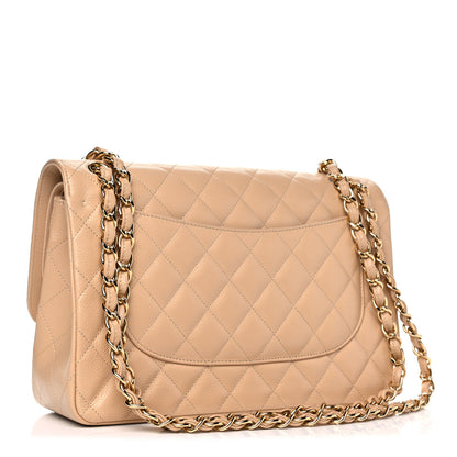 Chanel Caviar Quilted Jumbo Double Flap Beige Clair 3 of 17