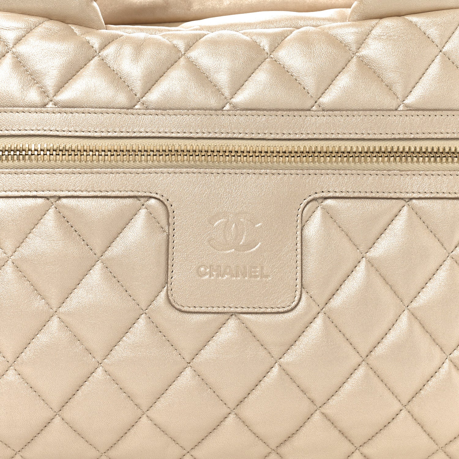 Chanel Lambskin Coco Cocoon Bowler Light Gold 8 of 10