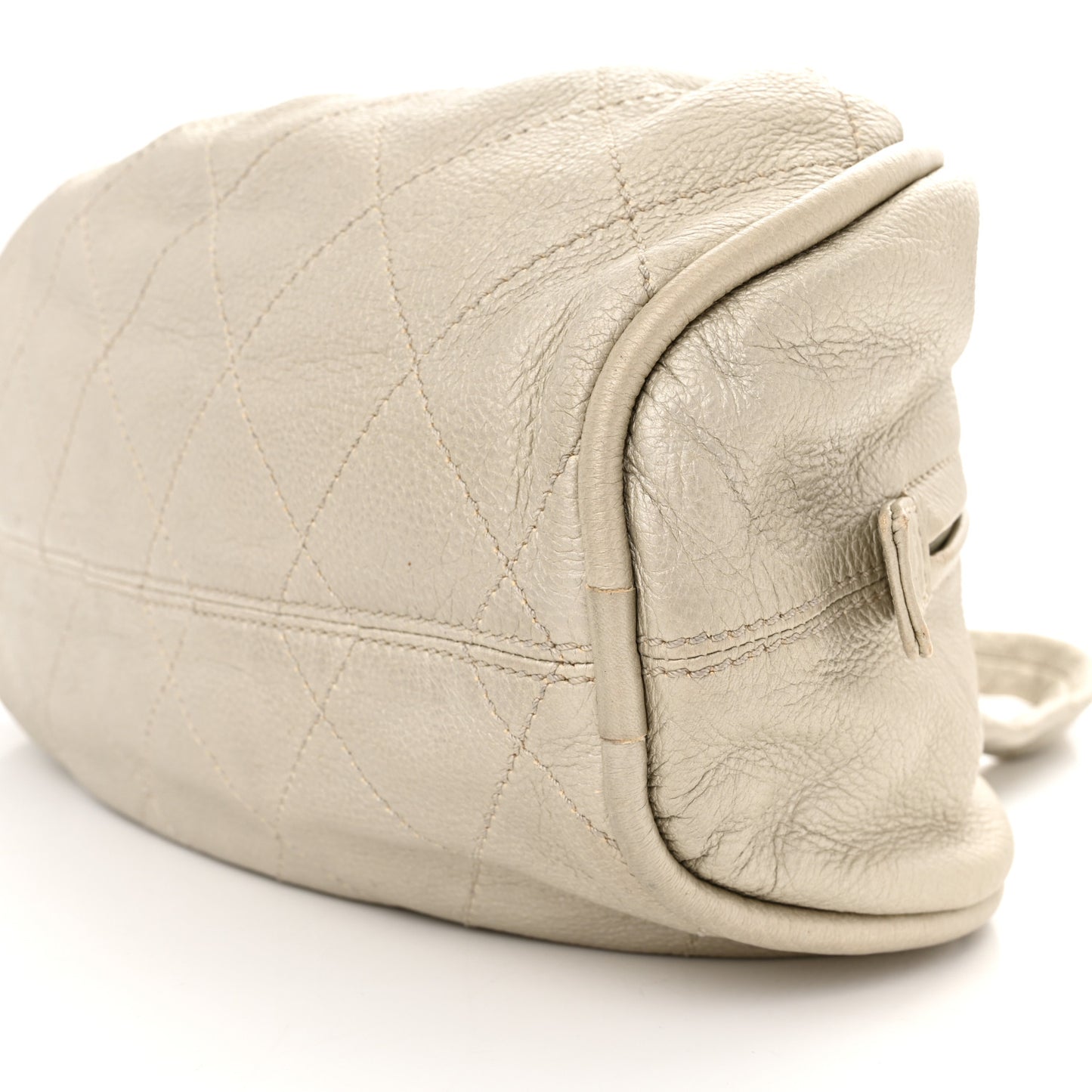 Metallic Deerskin Stitched Bowler Grey
