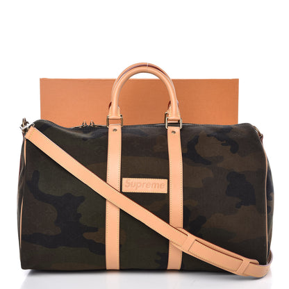 Louis Vuitton X SUPREME Monogram Camouflage Keepall Bandouliere 45 10 of 10