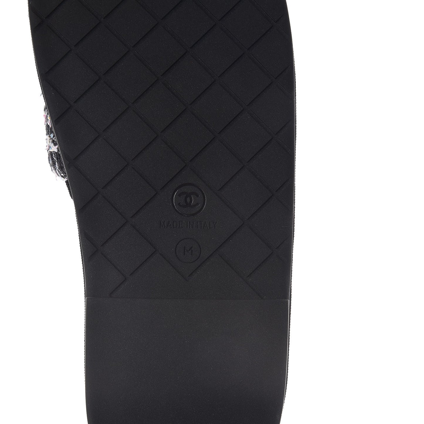 Tweed CC Flat Mules M Black