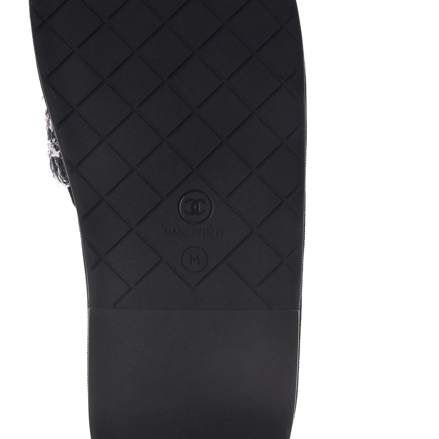 Chanel Tweed CC Flat Mules M Black 7 of 7