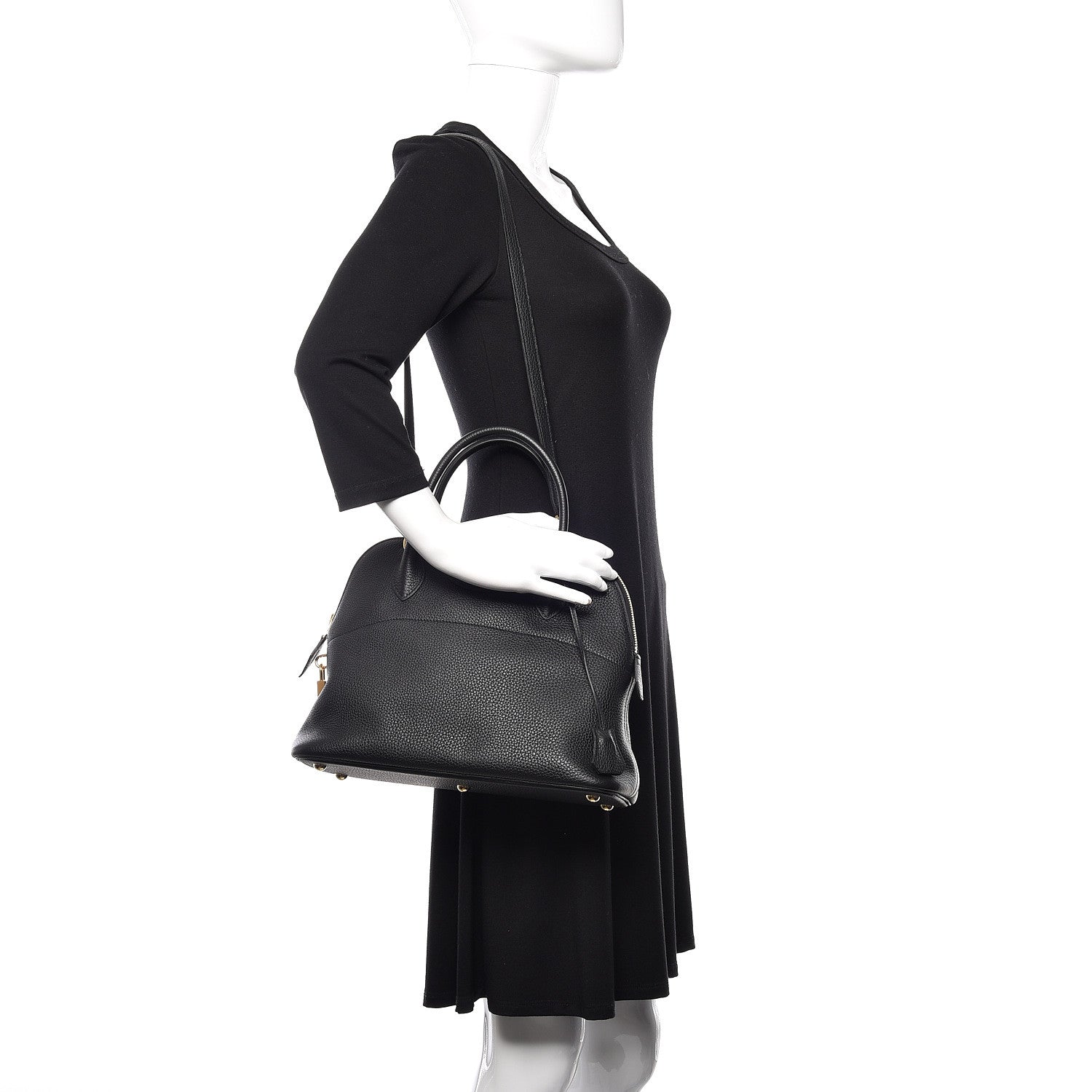 Hermes Taurillon Clemence Bolide 31 Black 2 of 9