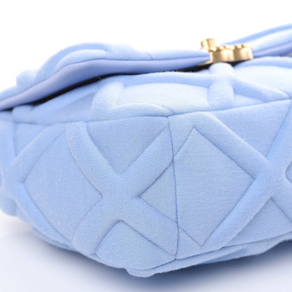 Chanel Jersey Lambskin Quilted Medium 19 Flap Light Blue 8 of 10