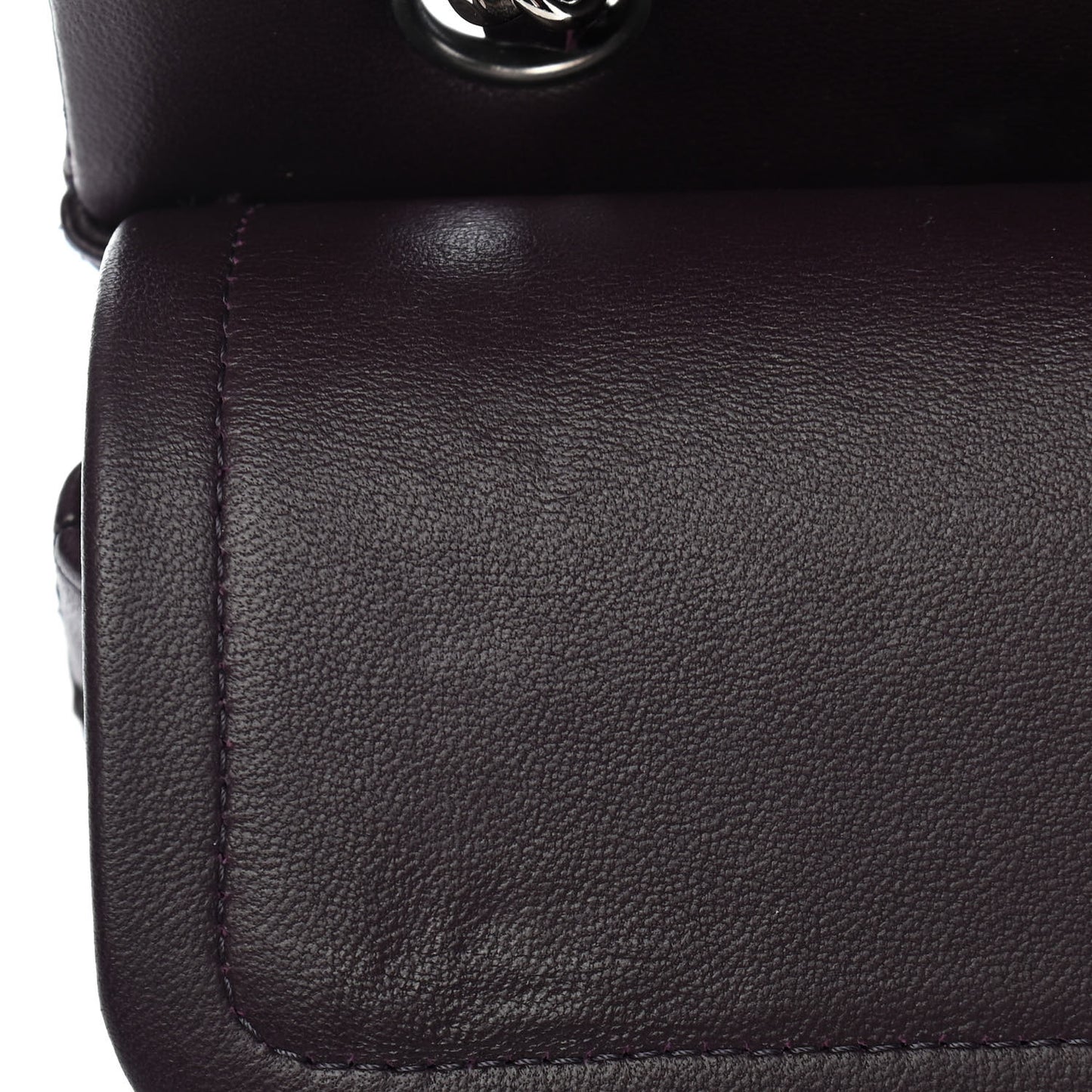Lambskin Quilted Small Double Flap Purple