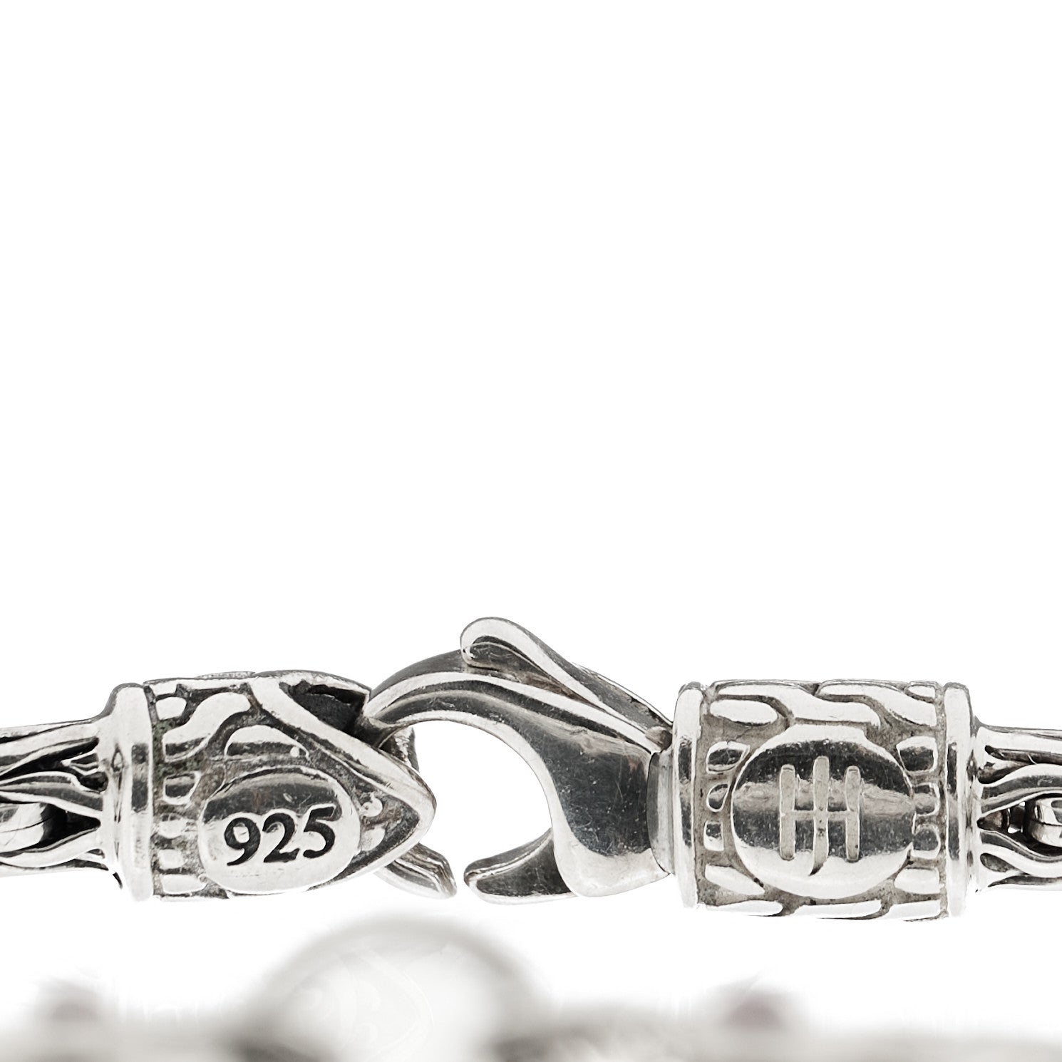 John Hardy Sterling Silver Ruby Naga Double Dragon Head Bracelet 4 of 4
