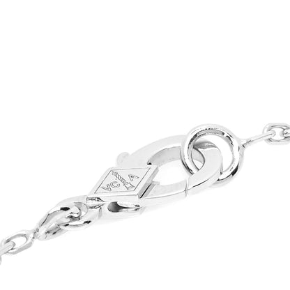 Van Cleef & Arpels 18K White Gold Diamond Vintage Alhambra Pendant Necklace 5 of 8
