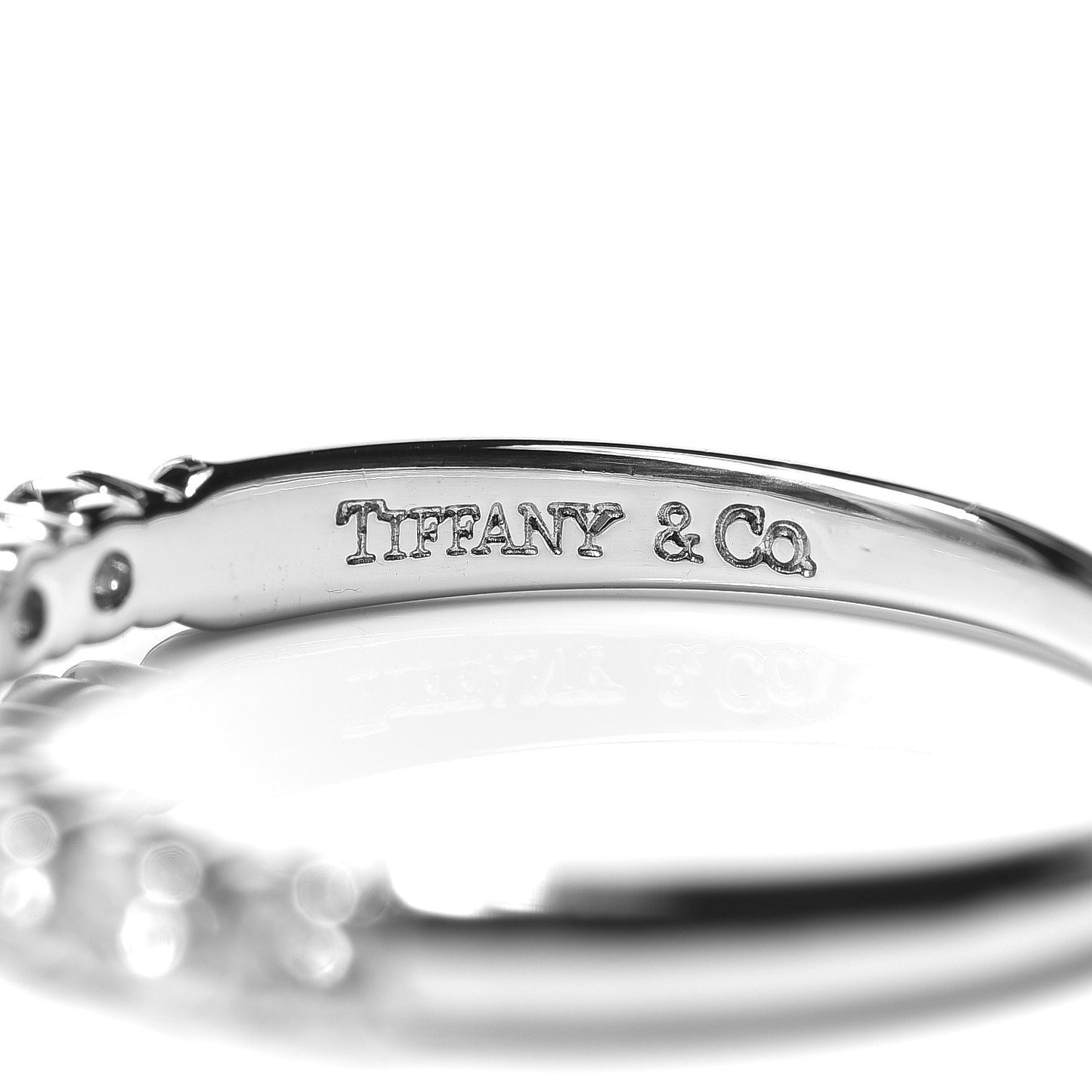Platinum Diamond 2.2mm Embrace Half Circle Band Ring 50 5.5