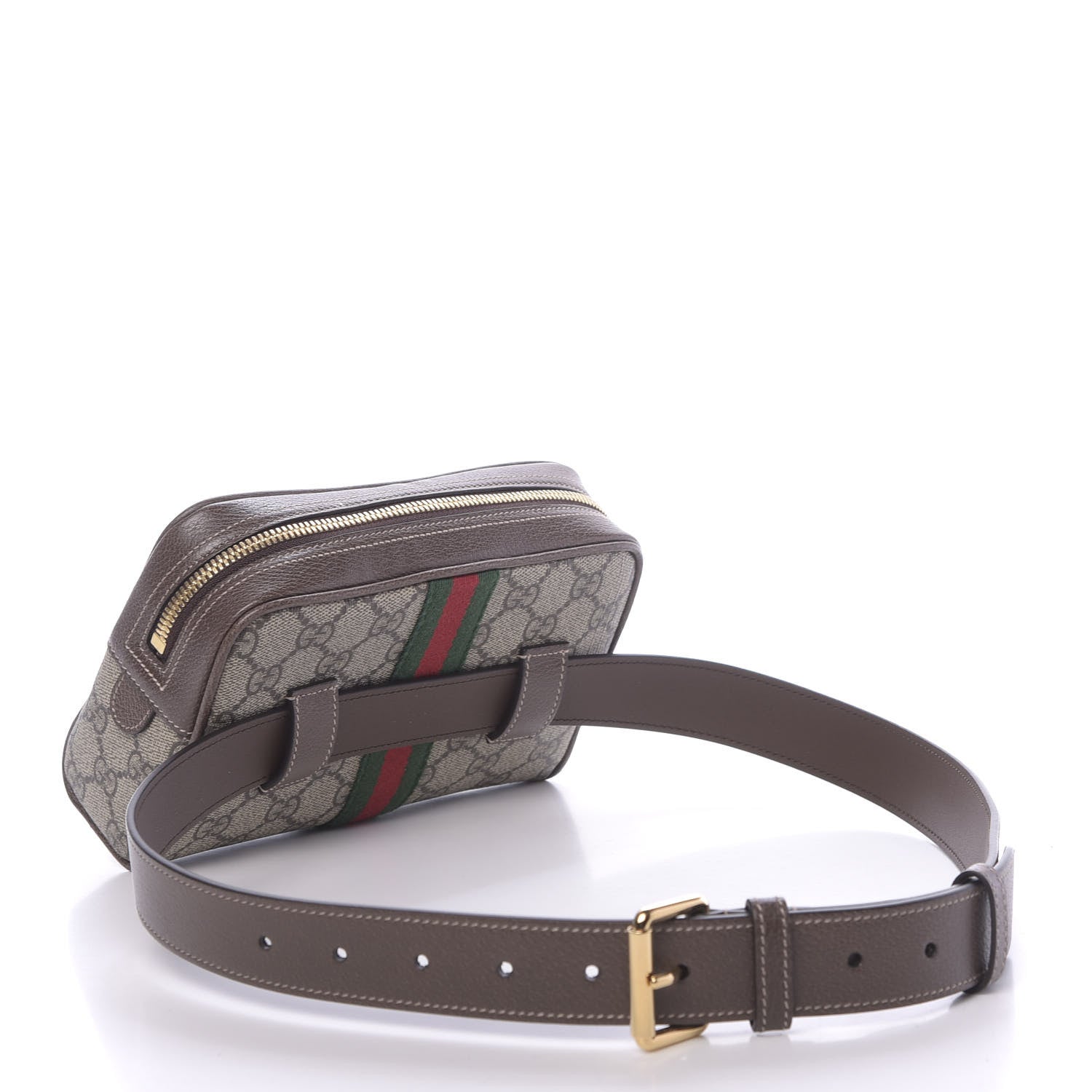 Gucci GG Supreme Monogram Web Small Ophidia Belt Bag 85 34 Dark Brown 3 of 10