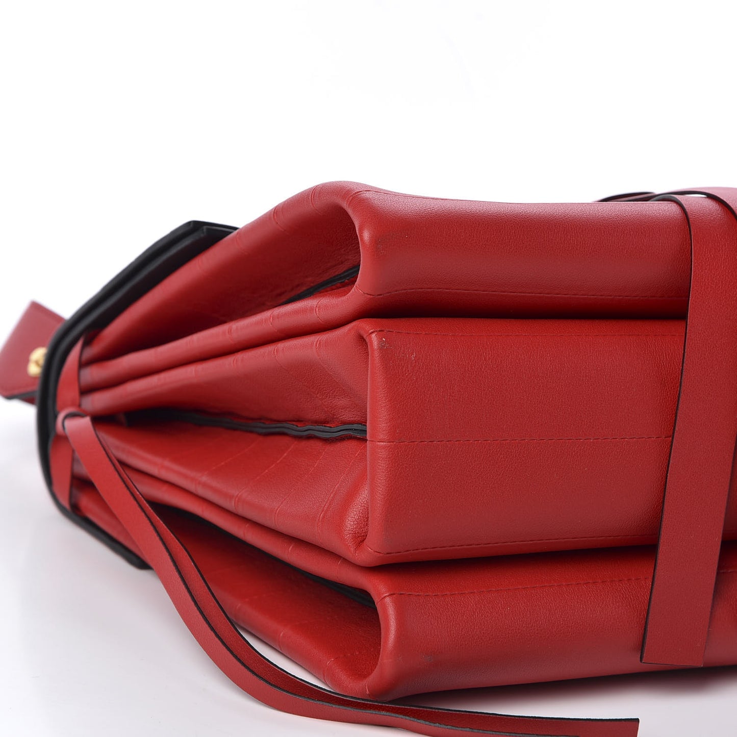 Calfskin Medium VRing Shoulder Bag Rouge Pur