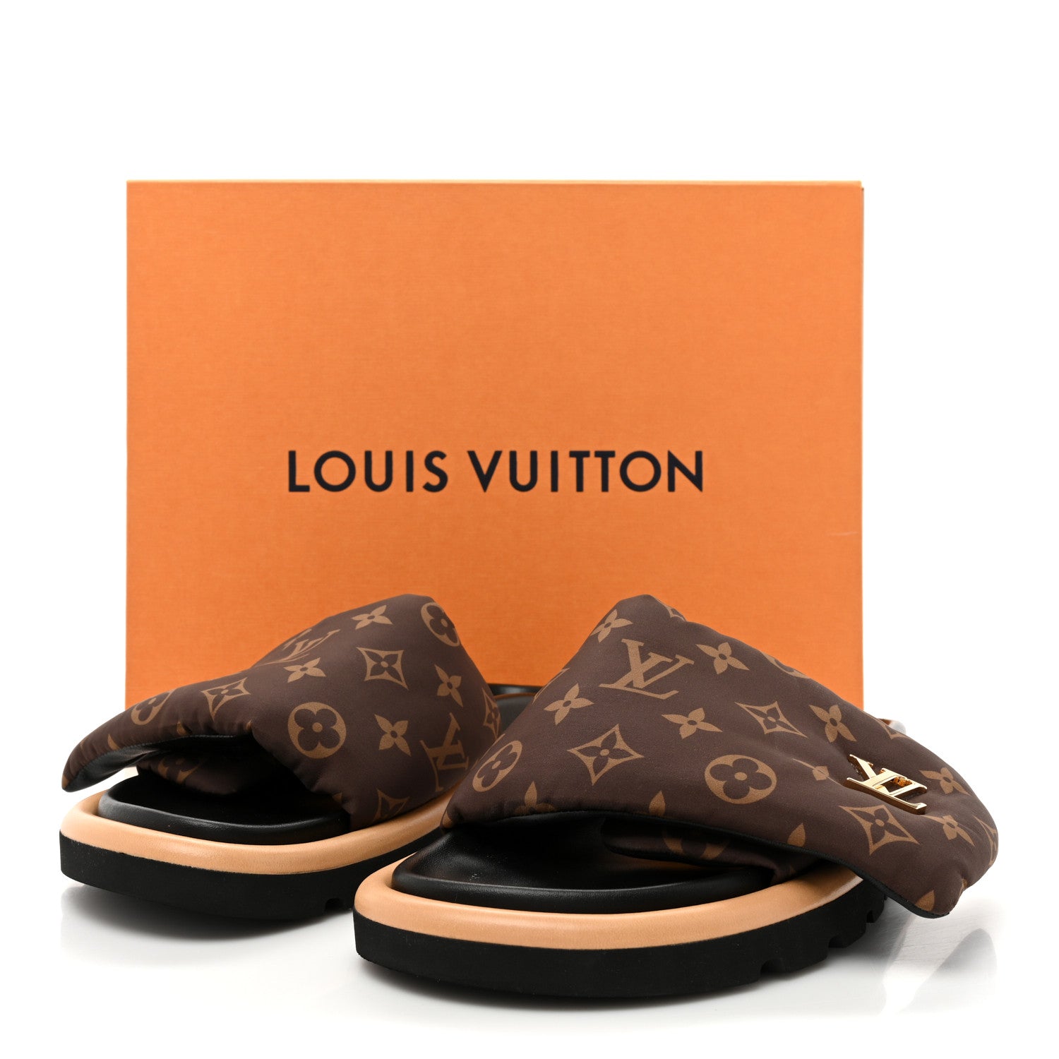 Louis Vuitton Nylon Monogram LV Pool Pillow Flat Comfort Mule 41 Cacao Brown 13 of 13