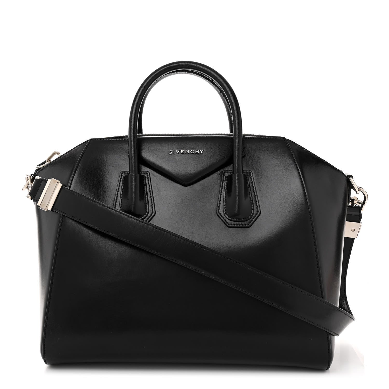 Givenchy Shiny Lord Calfskin Medium Antigona Black 1 of 11