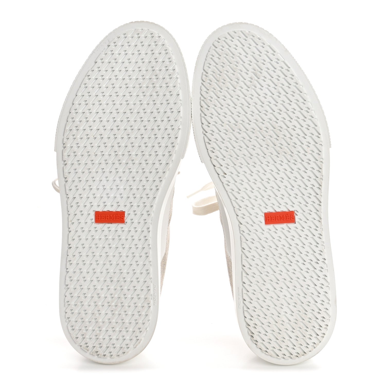 Hermes Calfskin H Canvas Keep Mule Sneakers 39 Prunoir White 6 of 12
