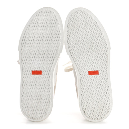 Hermes Calfskin H Canvas Keep Mule Sneakers 39 Prunoir White 6 of 12