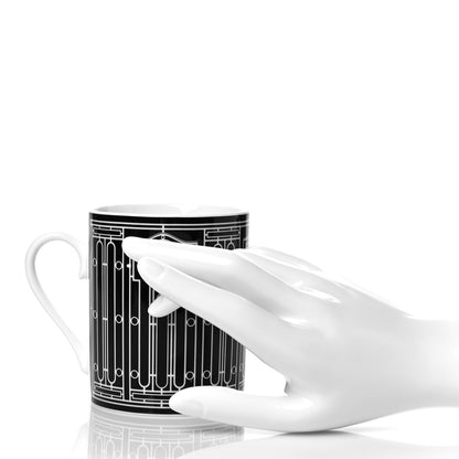 Hermes Porcelain H Deco Mug N°2 Black 2 of 10