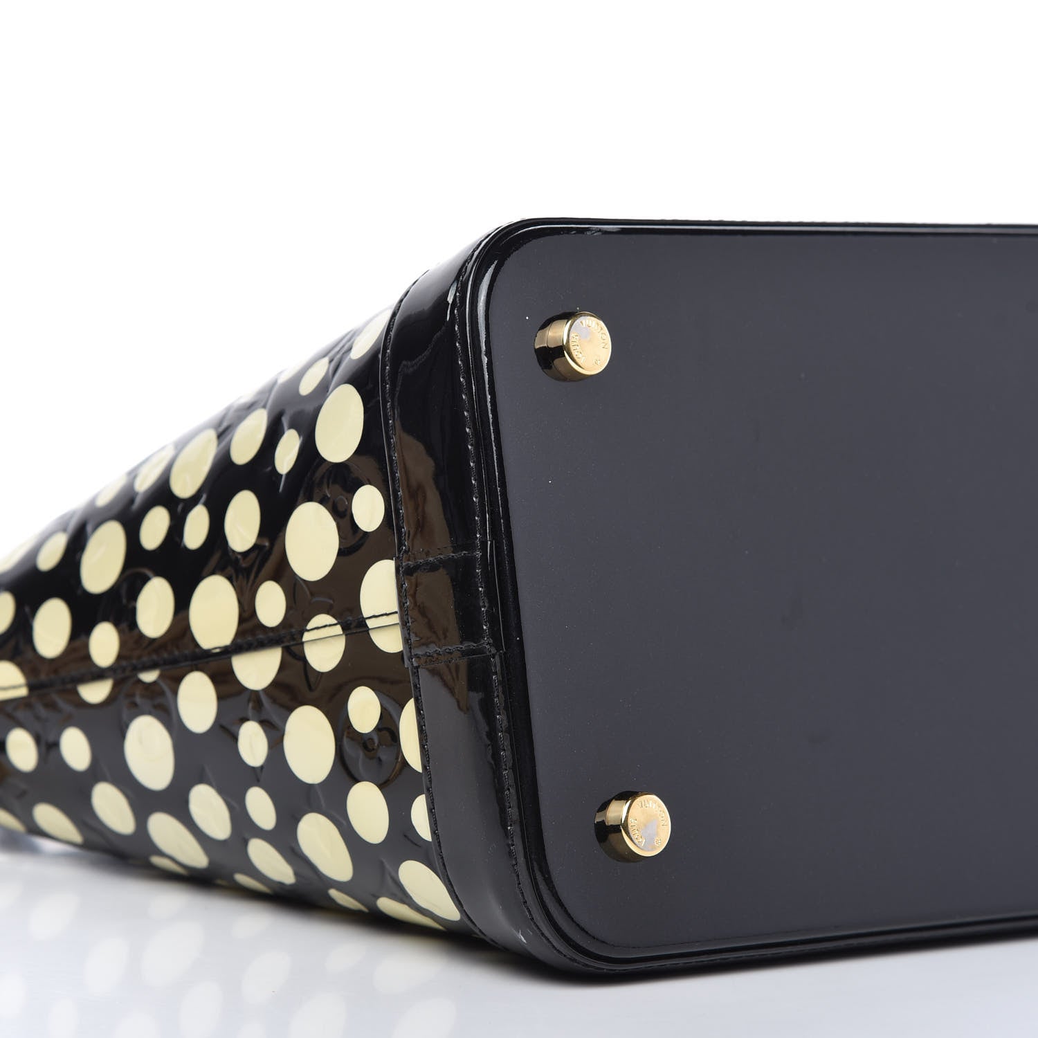 Louis Vuitton Vernis Kusama Infinity Dots Lockit MM Black 6 of 9