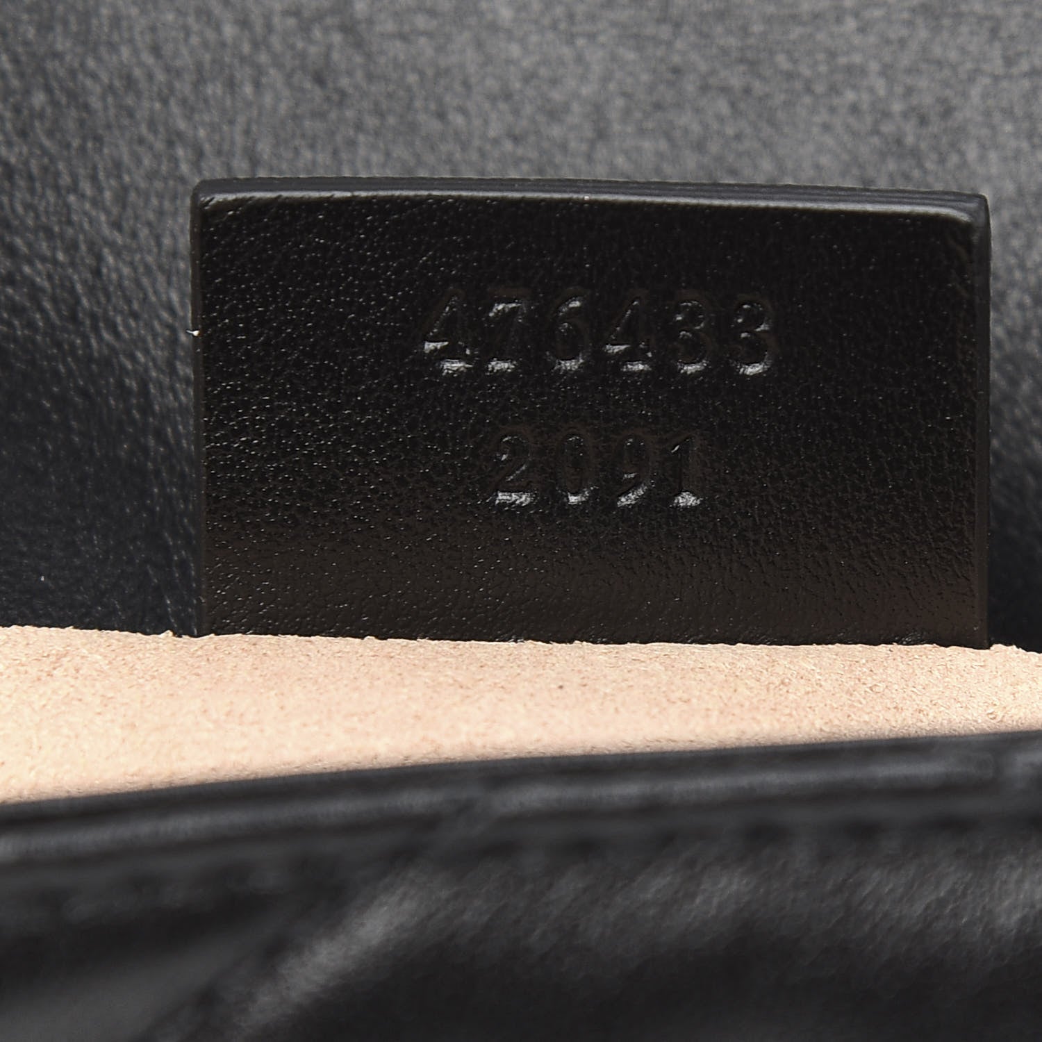 Gucci Calfskin Matelasse Super Mini GG Marmont Shoulder Bag Black 6 of 9